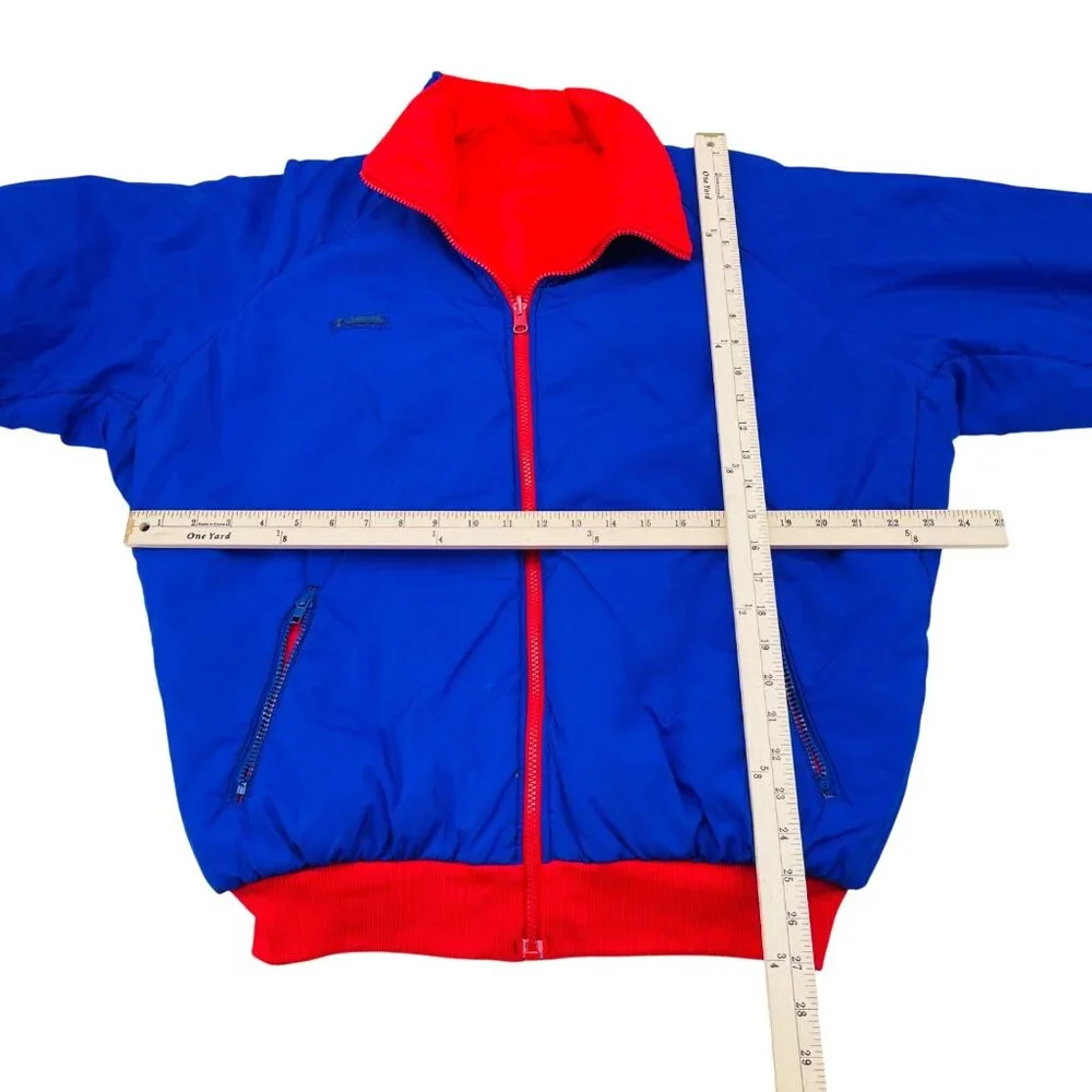 Vintage Columbia‎ Men's Ski Coat Jacket Large Reversible Blue Red 3M Thinsulate